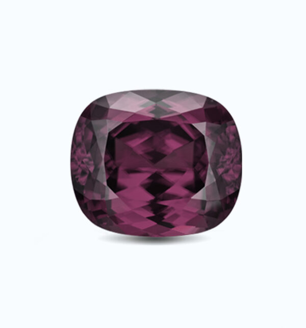 Purple cushion-cut spinel 2.80 ct